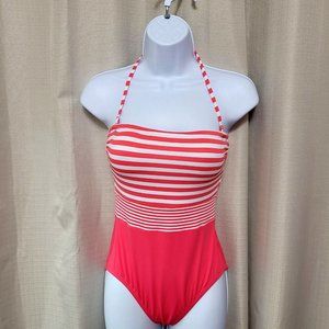 Tommy Bahama Breaker Bay Bandeau One Piece Swimsuit Women's Sz 4 Coral Coast NWT